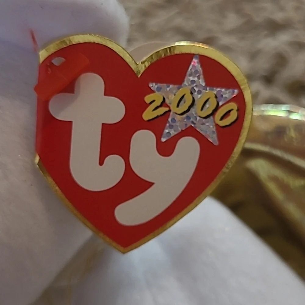 Ty Beanie Babies Halo II the Bear D.O.B. January 14, 2000 Angel Wings Brown Nose - Picture 2 of 7